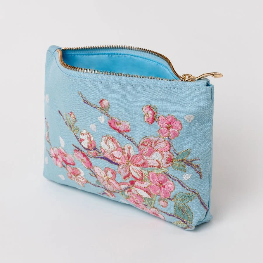 Elizabeth Scarlett Cherry Blossom Makeup Bag - Sky Blue 3 Elizabeth Scarlett Cherry Blossom Makeup Bag - Sky Blue