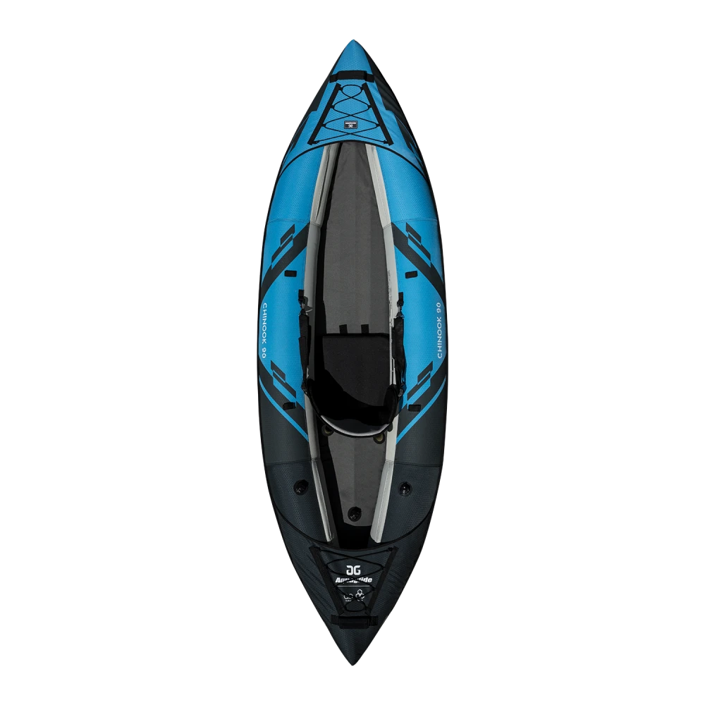 Aquaglide Chinook 90 Inflatable Kayak - Black/Blue 4 Aquaglide Chinook 90 Inflatable Kayak - Black/Blue - Image 2