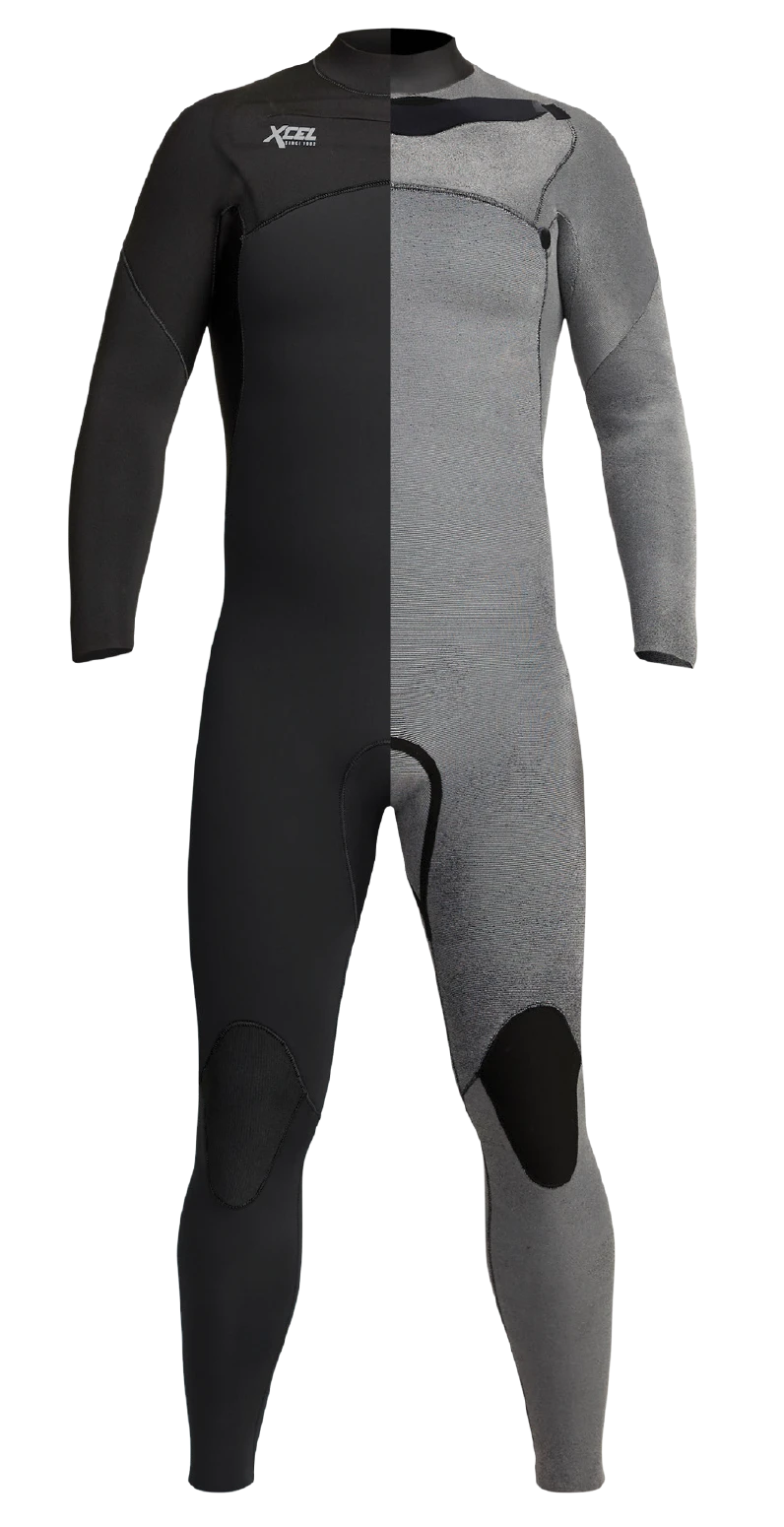 Xcel Comp 5/4mm Chest Zip Mens Wetsuit 2023 - Black 4 Xcel Comp 5/4mm Chest Zip Mens Wetsuit 2023 - Black - Image 2