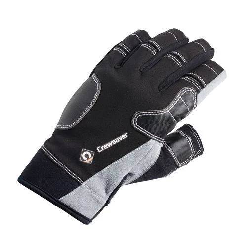 Crewsaver Three Finger Sailing Gloves - Black 3 Crewsaver Three Finger Sailing Gloves - Black