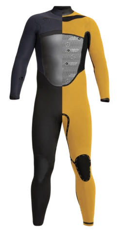 Xcel Drylock 5/4mm Chest Zip Wetsuit 2023 - Black -Cheap Surfboards Store drylock split