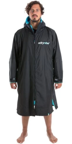 Dryrobe Advance Long Sleeve Changing Robe - Black / Blue