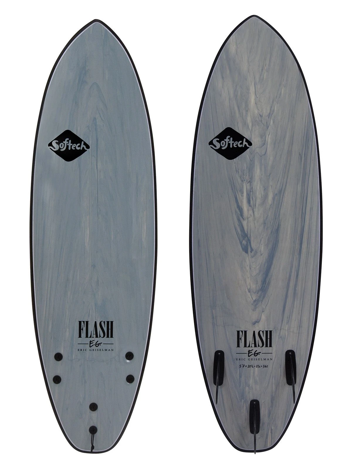 Softech Flash EG 6ft 0 Foam Surfboard In Grey Marble 3 Softech Flash EG 6ft 0 Foam Surfboard In Grey Marble