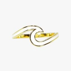 Pura Vida Enamel Wave Ring - Gold