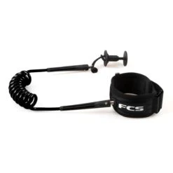 FCS Bodyboard Bicep Coiled Leash - Black