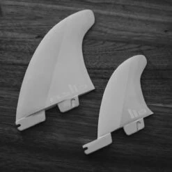 FCS II MF Twin + Trailer Fin Set - White -Cheap Surfboards Store fcs mf twin life9 1200x