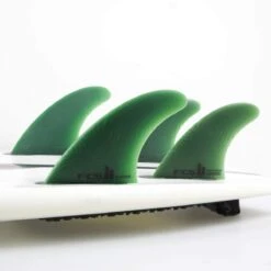 FCS II Carver Neo Glass Eco 5 Fin Set - Sage -Cheap Surfboards Store fcsii carver econeo quad inboard