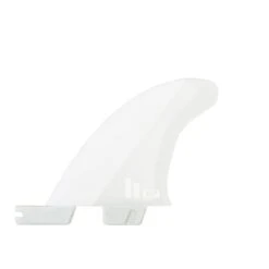 FCS II MF Twin + Trailer Fin Set - White -Cheap Surfboards Store fcsii mf twin white back 1200x