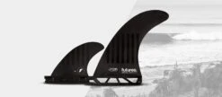 Futures HS Alpha 2 + 1 Fin Set - Black -Cheap Surfboards Store futures product hero image longboard hs2 1 7inch