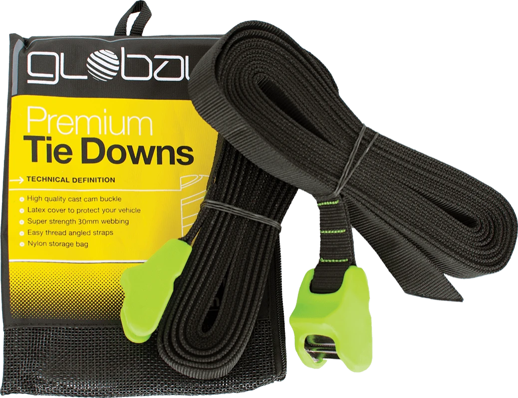 Global 4m Tie Downs - Black 3 Global 4m Tie Downs - Black