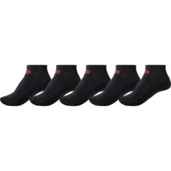 Globe Ladies Ankle Sock 5 Pack In Black