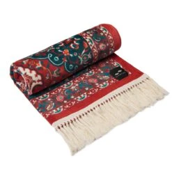 Slowtide Haven Towel - (Burgundy) -Cheap Surfboards Store haven rolled