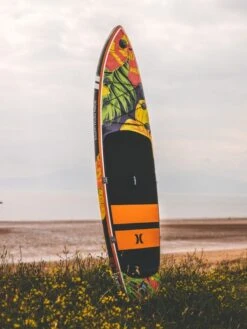 Hurley ApexTour Midnight Tropics 10' 8" Inflatable Paddleboard Set -Cheap Surfboards Store hurley apextour midnight tropics lifestyle 1 650x867 1