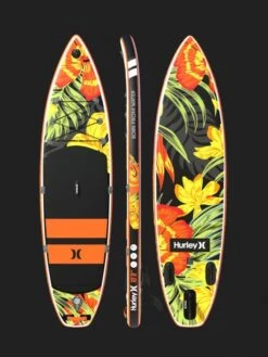 Hurley ApexTour Midnight Tropics 10' 8" Inflatable Paddleboard Set -Cheap Surfboards Store hurley apextour midnight tropics paddleboard new 1 650x867 1