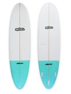 Rebel Mini Mal Surfboard - Light Blue Tail Dip -Cheap Surfboards Store iekthya