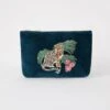 Elizabeth Scarlett Jungle Jaguar Mini Pouch - Ink Blue