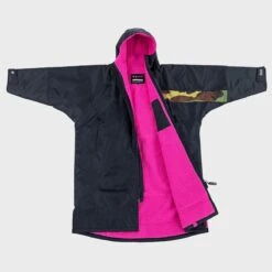 Dryrobe Advance Long Sleeve Remix Kids Changing Robe - Black/Pink/Camo