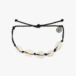 Pura Vida Knotted Cowries Bracelet - Black