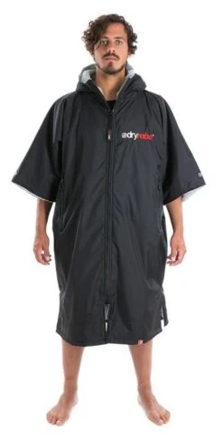 Dryrobe Advance Short Sleeve - Large - Black / Grey