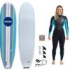 Sorted Premium 8ft Foam Surfboard & 3/2mm Womens Wetsuit Package