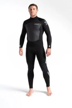 C Skins Legend 3/2mm Back Zip Wetsuit 2023 - Anthracite/Black/Ultra Cyan