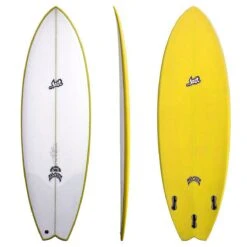 Lost RNF 96 Fish Surfboard - White / Mustard