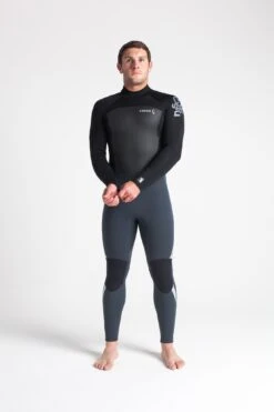 C Skins Legend 5/3mm Back Zip Mens Wetsuit 2023 - Graph / Black -Cheap Surfboards Store mens legend 5x4 back zip black graphite silver front