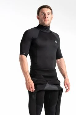 C Skins X Mens Short Sleeve Rash Vest - Black -Cheap Surfboards Store mens uvskins rashx ss black quarter