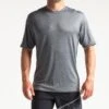 C Skins UV Mens Short Sleeve T-Shirt - Black Heather -Cheap Surfboards Store mens uvskins surftee ss blackheather front