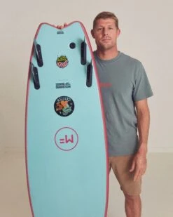 Mick Fanning Catfish Supersoft 6'0" Surfboard - Merlot/Aqua -Cheap Surfboards Store mf super soft catfish merlot 22 inj 720x900 4