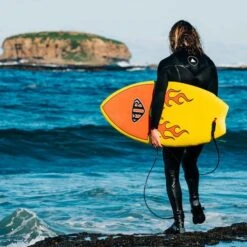 Ocean And Earth Mr Epoxy Super Soft 5'9" Twin Fin Surfboard - One Size -Cheap Surfboards Store mr epoxysoft supertwin flame soft board lifestyle5 22 600x600 1