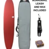 NSP Protech 8'0" Longboard Package Deal - Red Tint -Cheap Surfboards Store nsp 8ft protech package deal red