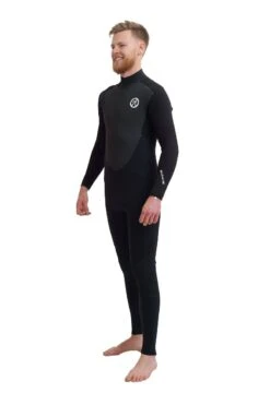 OA Hype 4/3mm Mens Back Zip Wetsuit 2023 - Black -Cheap Surfboards Store oa hype mens2