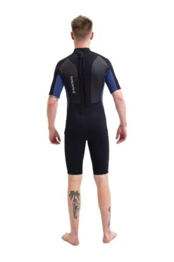 OA Classic 3/2mm Mens Shorty Wetsuit 2023 - Black / Blue -Cheap Surfboards Store oa mens 32 shorty3