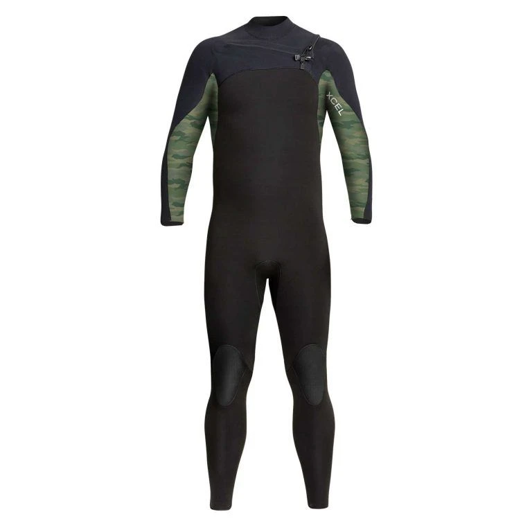 Xcel Phoenix 5/4mm Mens Chest Zip Winter Wetsuit 2023 - Black/Camo 4 Xcel Phoenix 5/4mm Mens Chest Zip Winter Wetsuit 2023 - Black/Camo - Image 2