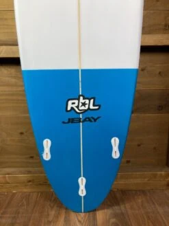 Rebel Mini Mal PU Surfboard - White/Blue Tail Dip -Cheap Surfboards Store photo apr 20 12 30 40