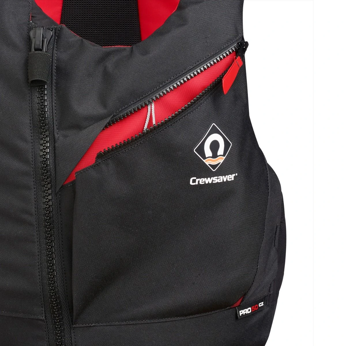 Crewsaver Pro 50N Centre Zip Life Jacket - Black/Red 5 Crewsaver Pro 50N Centre Zip Life Jacket - Black/Red - Image 3