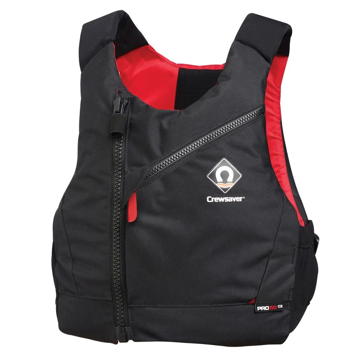 Crewsaver Pro 50N Centre Zip Life Jacket - Black/Red 3 Crewsaver Pro 50N Centre Zip Life Jacket - Black/Red