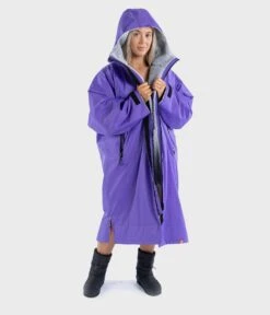 Dryrobe Advance Kids Long Sleeve - Age 10-13 - Purple/Grey -Cheap Surfboards Store purple grey 3 2024x2024