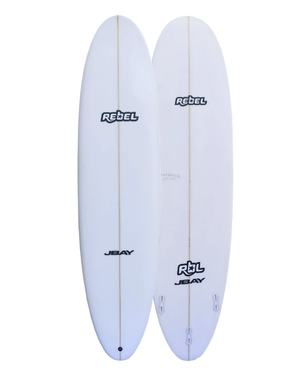 Rebel Mini Mal PU Surfboard - White 4 Rebel Mini Mal PU Surfboard - White - Image 2