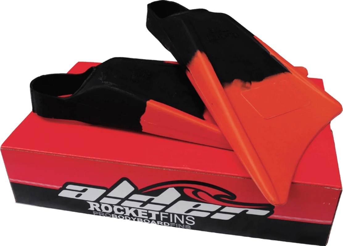 Alder Rocket Bodyboarding Fins - Red 3 Alder Rocket Bodyboarding Fins - Red