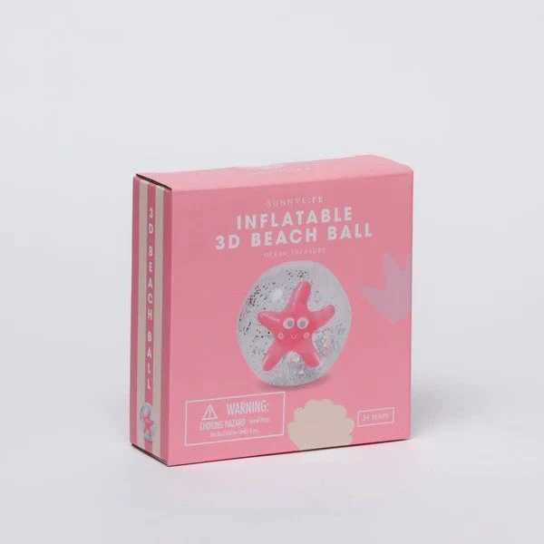 Sunnylife 3D Inflatable Beach Ball - Ocean Treasure Rose 6 Sunnylife 3D Inflatable Beach Ball - Ocean Treasure Rose - Image 4