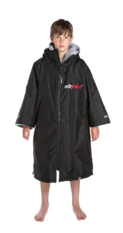 Dryrobe Advance Kids Short Sleeve - Age 5-9 - Black/Grey