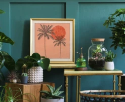 Afends Cai And Jo 'Golden Palms' 12 X 12 Unframed Aesthetic Print