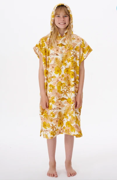 Rip Curl Paradise Girls Hooded Towel - Retro Yellow 3 Rip Curl Paradise Girls Hooded Towel - Retro Yellow