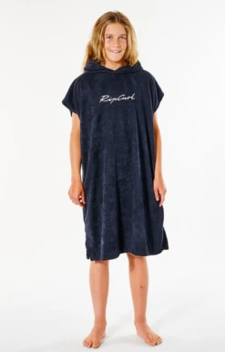 Rip Curl Script Junior Hooded Towel - Black