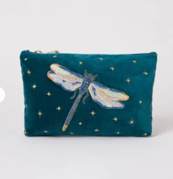 Elizabeth Scarlett Dragonfly Mini Pouch - Deep Teal