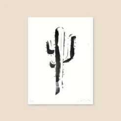 Midday X James Wilson A4 Art Print - 'Cowboy Cactus'