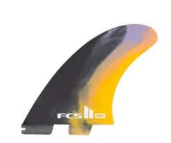 FCS II MR PC Twin + Stabiliser Fin Set - Black/Colour