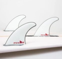 FCS II Harley Longboard PC Tri Fin Set - Cool Grey